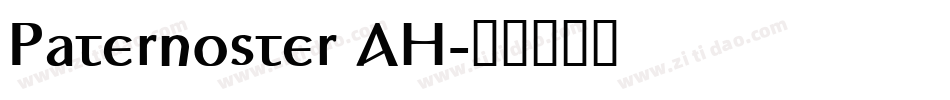 Paternoster AH字体转换